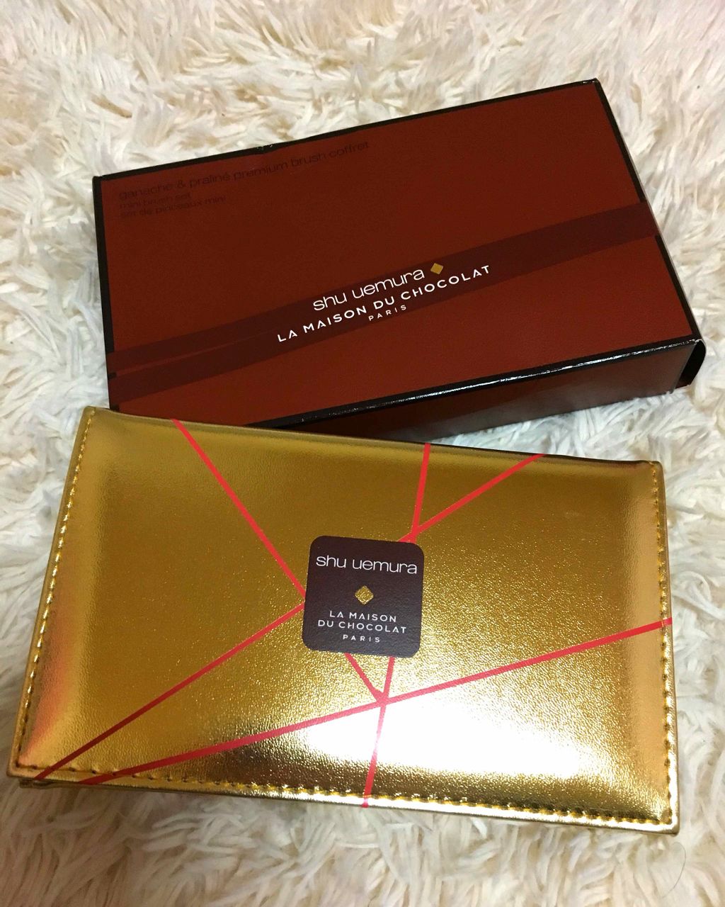 ガナッシュ アンド プラリネ プレミアム ブラシ コフレ/shu uemura/メイクブラシを使ったクチコミ（2枚目）