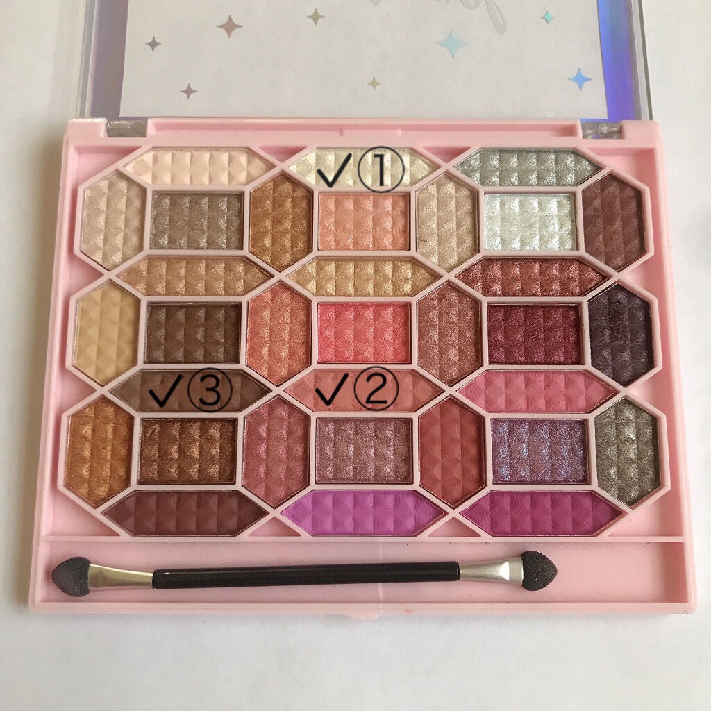 33色プロアイシャドウパレット/Dolly Angel/アイシャドウパレットを使ったクチコミ(3枚目)