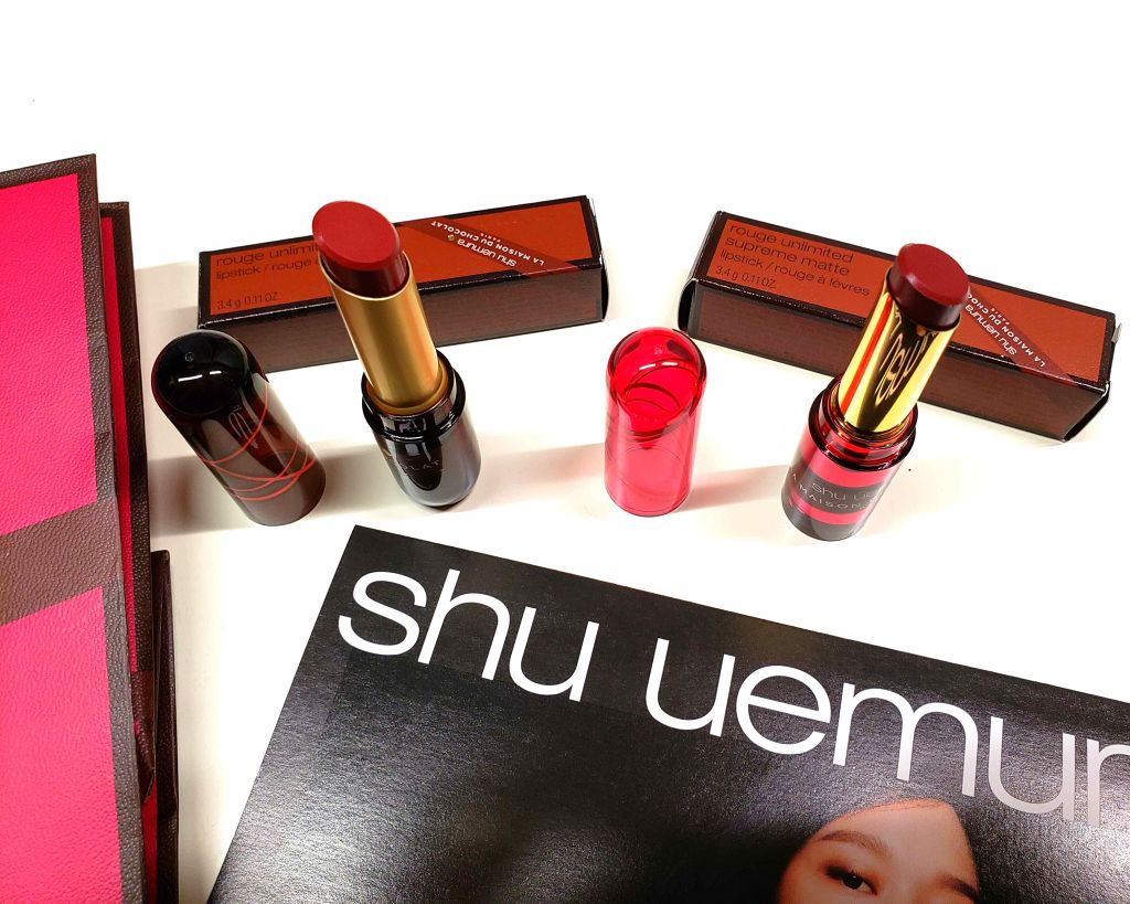 ルージュ アンリミテッド ラズベリーピューレ/shu uemura/口紅を使ったクチコミ（2枚目）