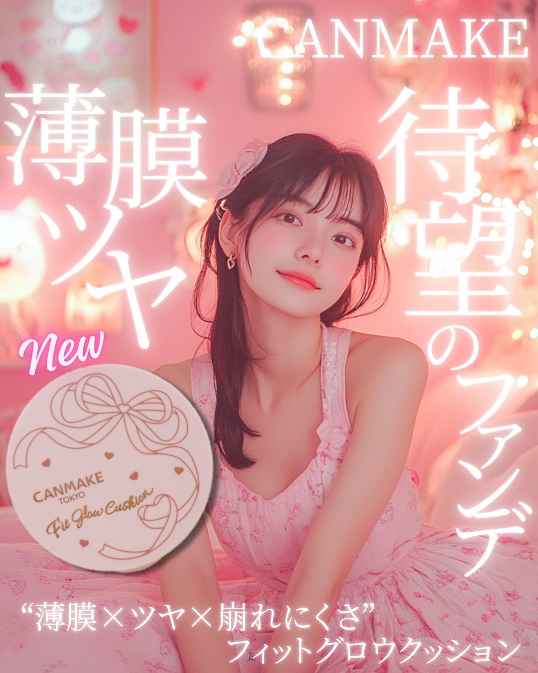 フィットグロウクッション/キャンメイク/クッションファンデーションを使ったクチコミ(1枚目)