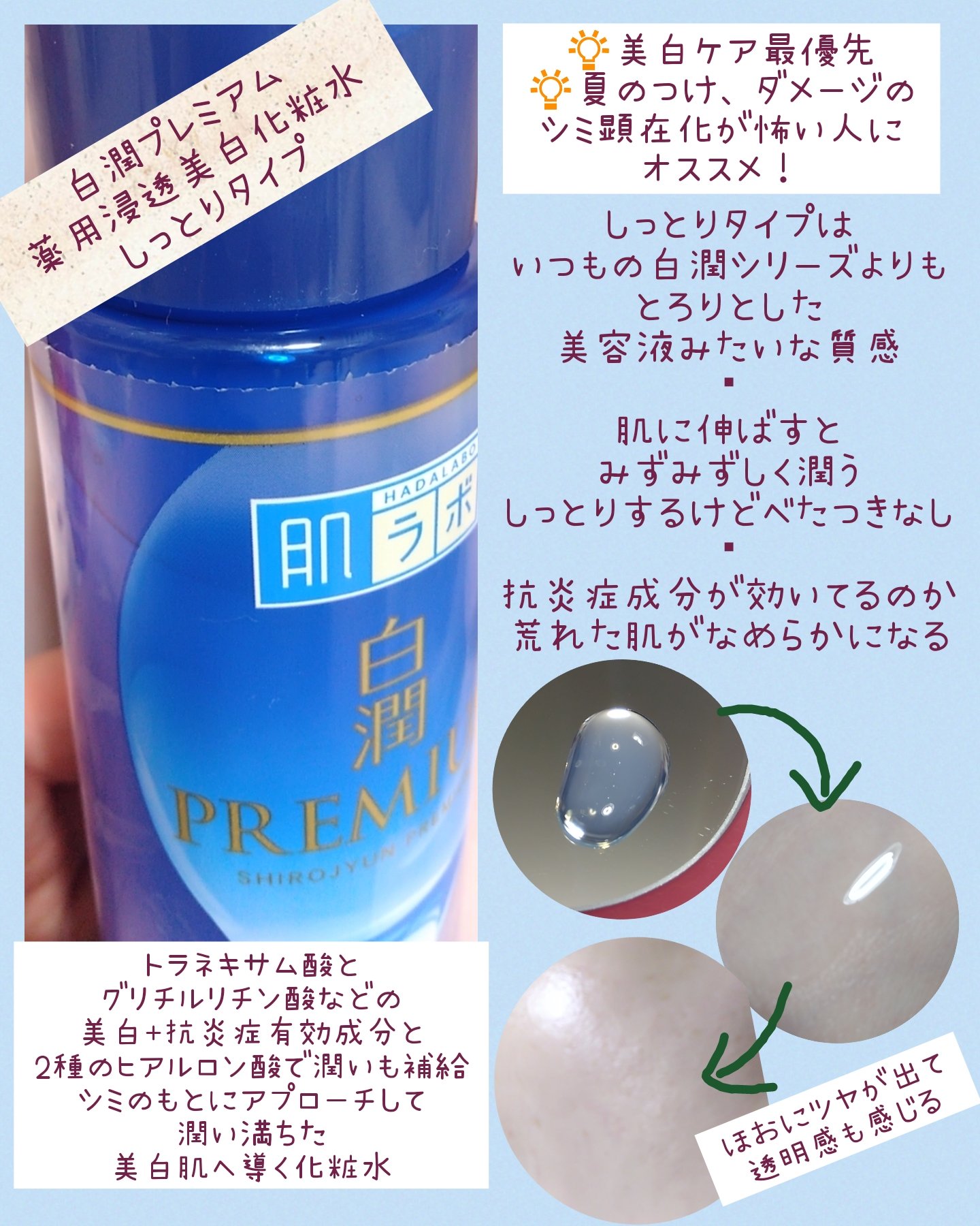 白潤プレミアム薬用浸透美白化粧水/肌ラボ/化粧水を使ったクチコミ（2枚目）