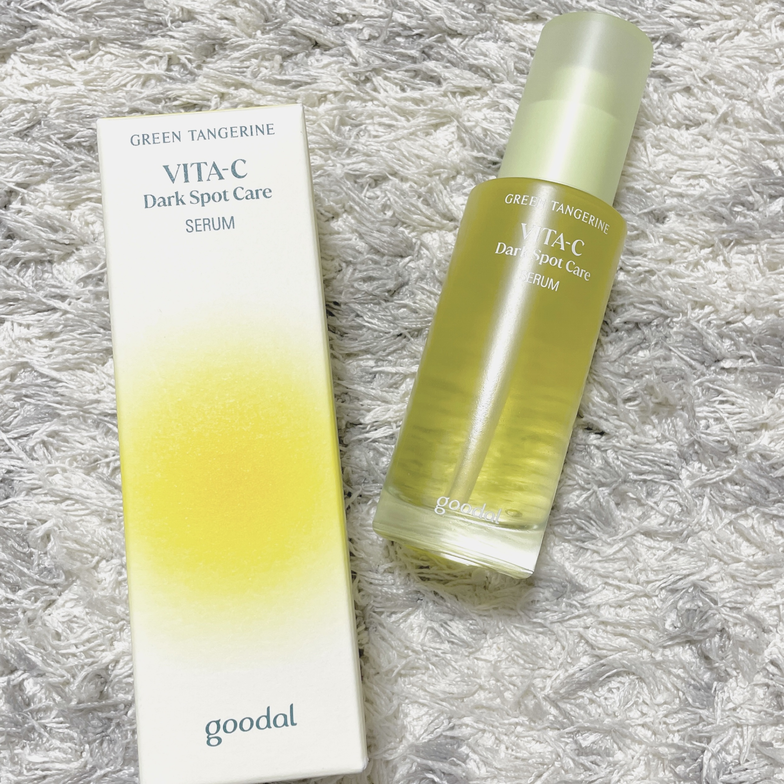 グリーンタンジェリン ビタC ダークスポットケアセラム/goodal/美容液を使ったクチコミ（1枚目）