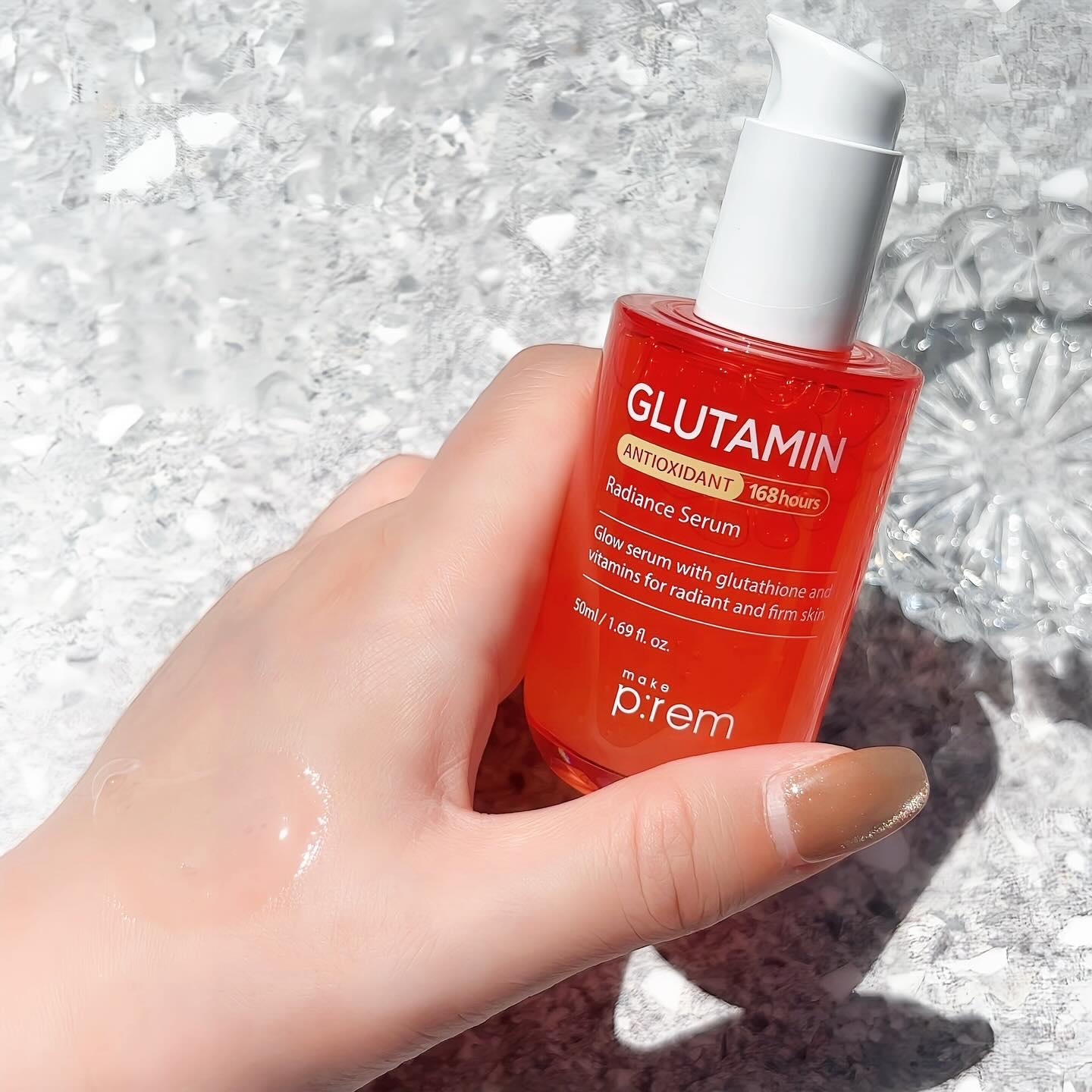 グルタミン抗酸化光彩セラム/make prem/美容液を使ったクチコミ（2枚目）