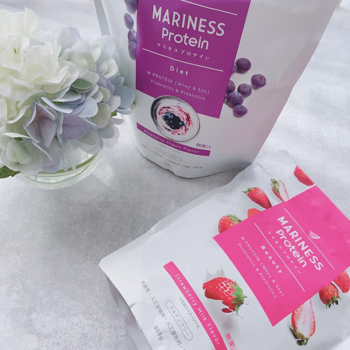 マリネスプロテイン　ブルーベリーヨーグルト/mariness/その他プロテインを使ったクチコミ（1枚目）