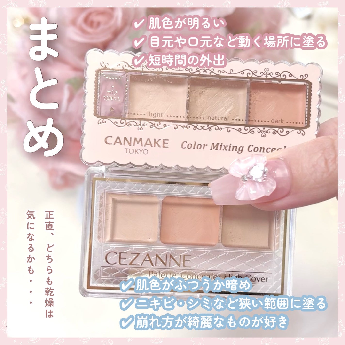 カラーミキシングコンシーラー/キャンメイク/パレットコンシーラーを使ったクチコミ(7枚目)