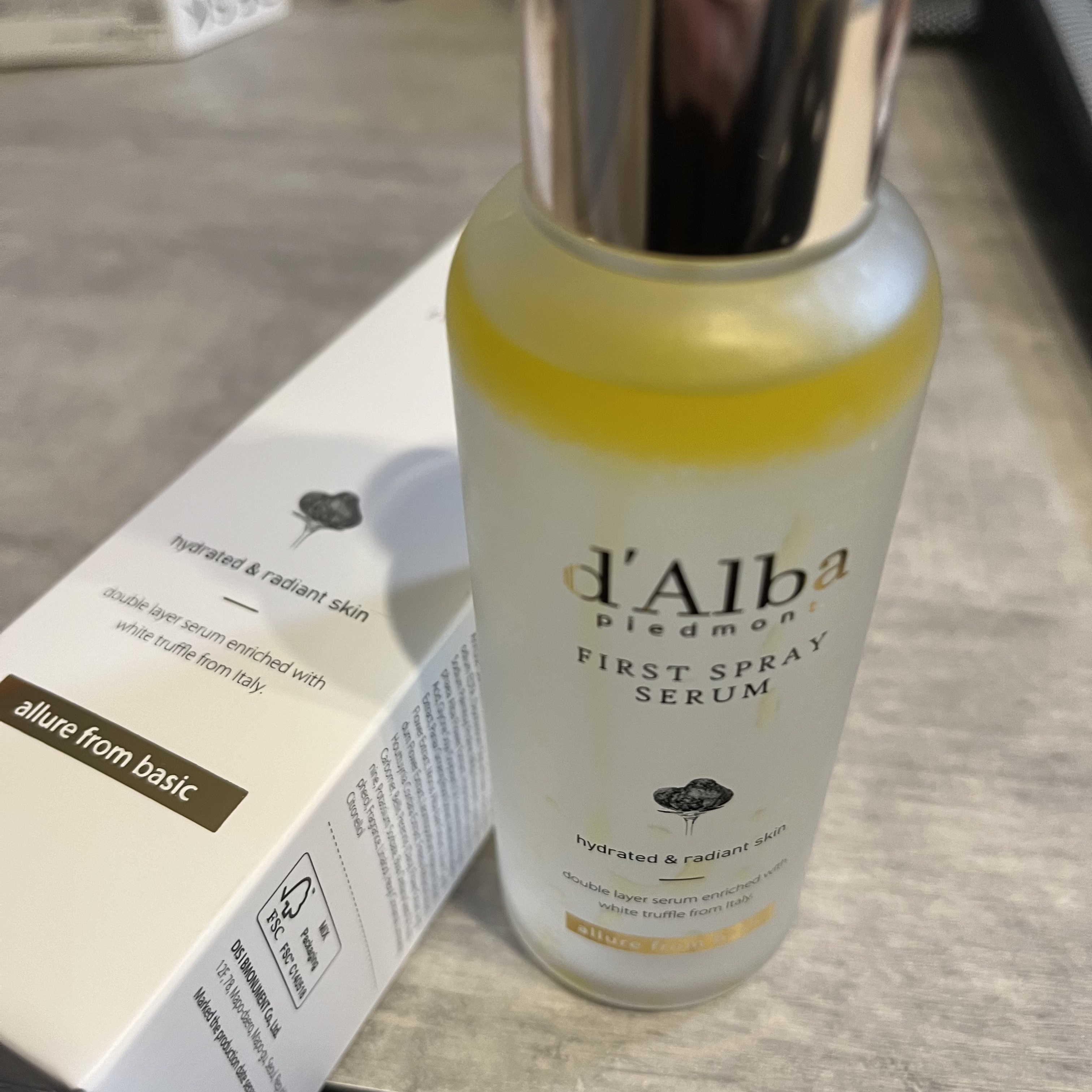 ダルバ ホワイトトリュフファーストスプレーセラム/ダルバ/ミスト状化粧水を使ったクチコミ（2枚目）