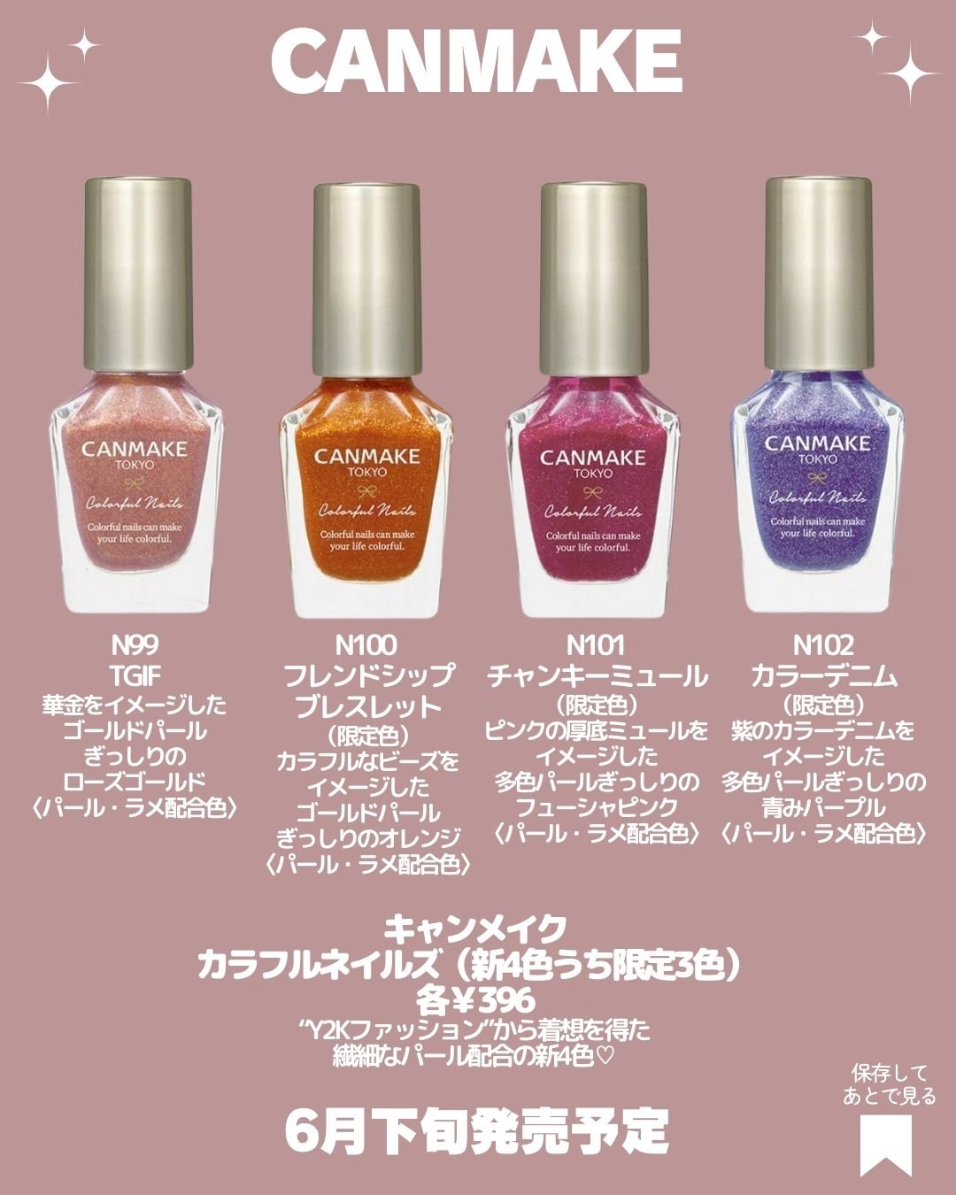 カラフルネイルズ｜キャンメイク他、7商品を使った口コミ - 【まとめ