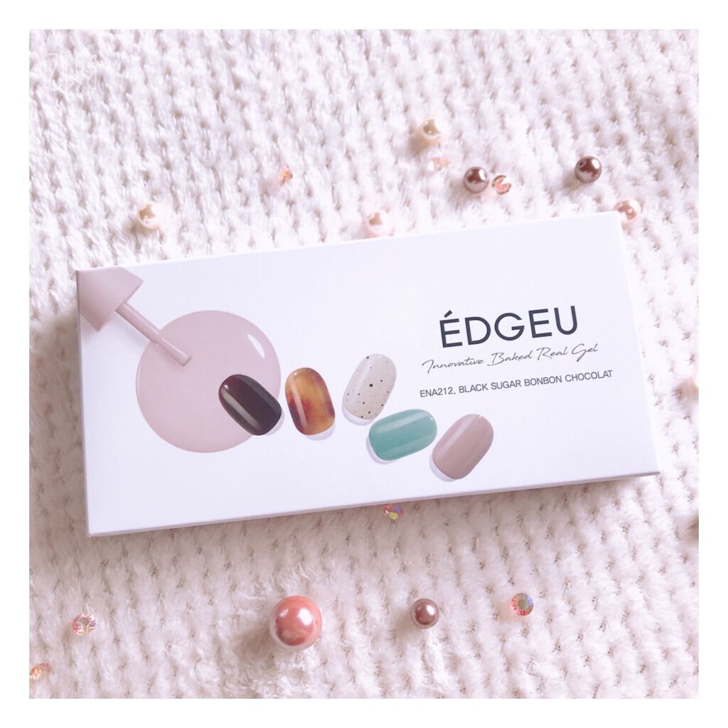 EDGEU ジェルネイルシール ENA212 BLACK SUGAR BONBON CHOCOLAT/EDGEU/ネイルシールを使ったクチコミ（1枚目）