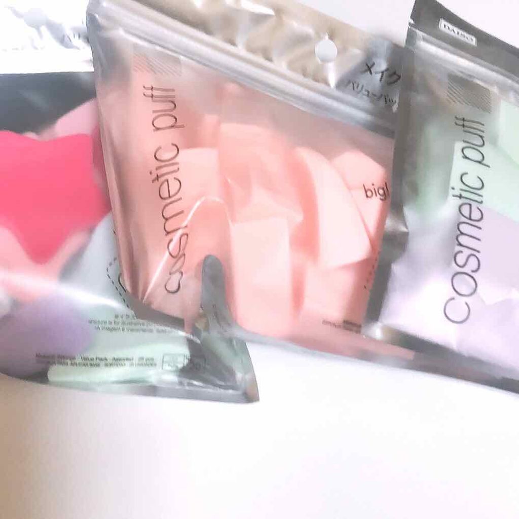 メイクアップアップスポンジ バリューパック、アソート 25個/DAISO/パフ・スポンジを使ったクチコミ（1枚目）