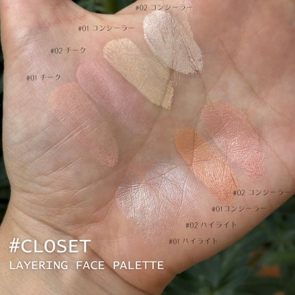 レイヤリングフェイスパレット/#CLOSET/パレットコンシーラーを使ったクチコミ(8枚目)