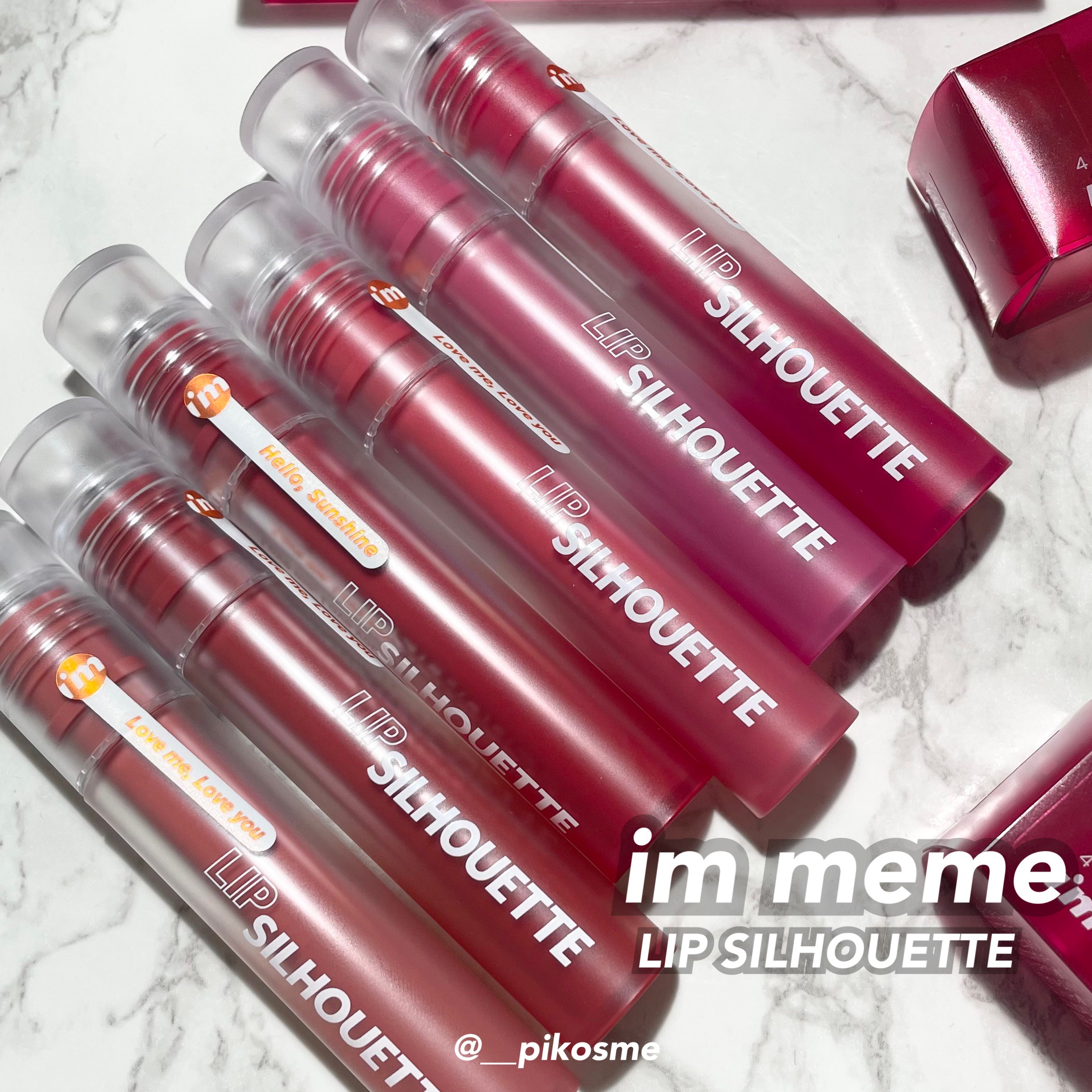 リップシルエットマットベルベットティント/i’m meme/リップティントを使ったクチコミ（2枚目）