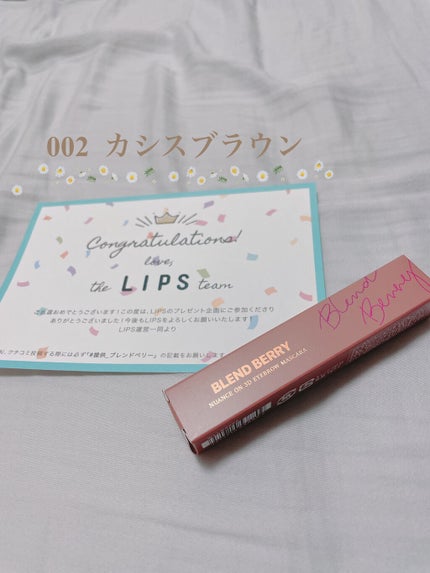 ニュアンスオン3Dアイブロウマスカラ/BLEND BERRY/眉マスカラを使ったクチコミ(1枚目)