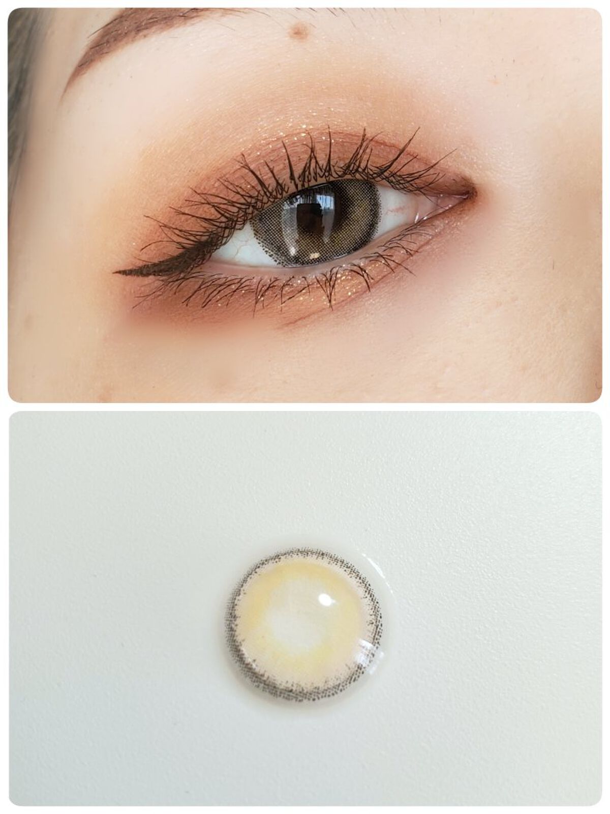 シルエットマンスリー 04 オリーブブラウン/LensVery/１ヶ月（１MONTH）カラコンを使ったクチコミ（2枚目）