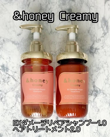 Creamy EXダメージリペアシャンプー1.0/ヘアトリートメント2.0/&honey/シャンプー・コンディショナーを使ったクチコミ（1枚目）