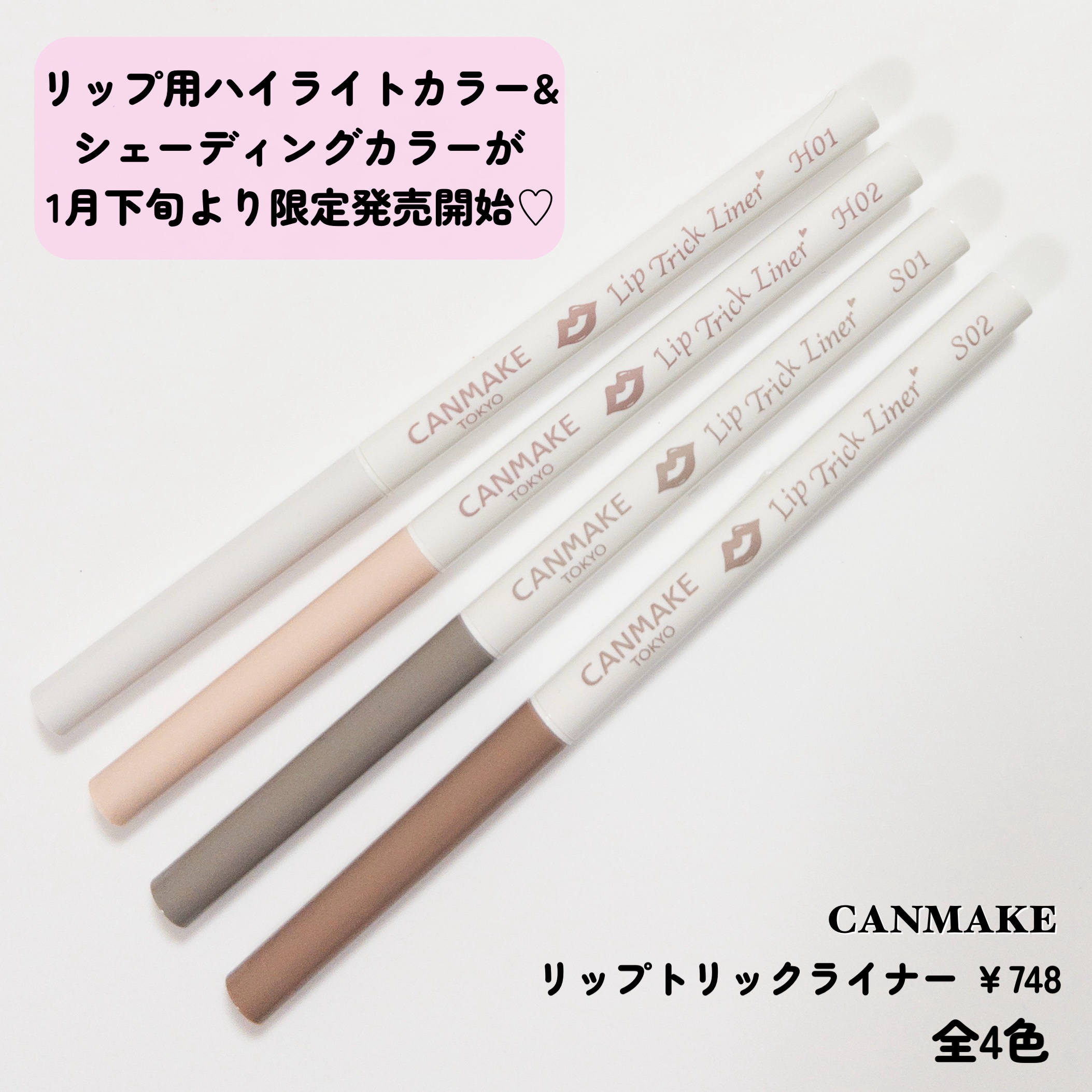 リップトリックライナー H02 天然ベージュ/キャンメイク/リップライナーを使ったクチコミ（2枚目）