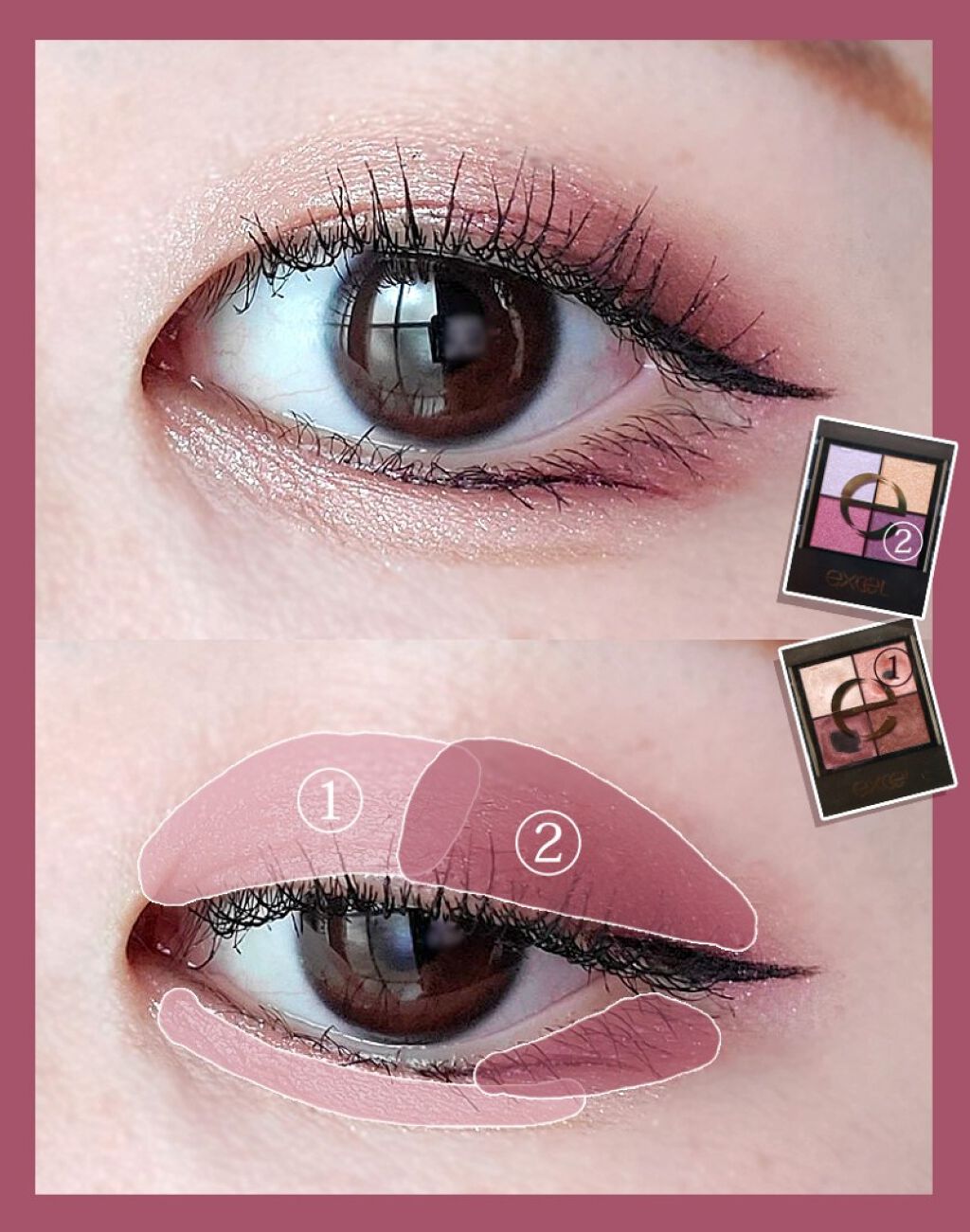 リアルクローズシャドウ/excel/アイシャドウパレットを使ったクチコミ(2枚目)