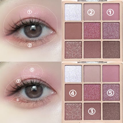 ムードオンアイシャドウ/Lilytone/アイシャドウパレットを使ったクチコミ(2枚目)