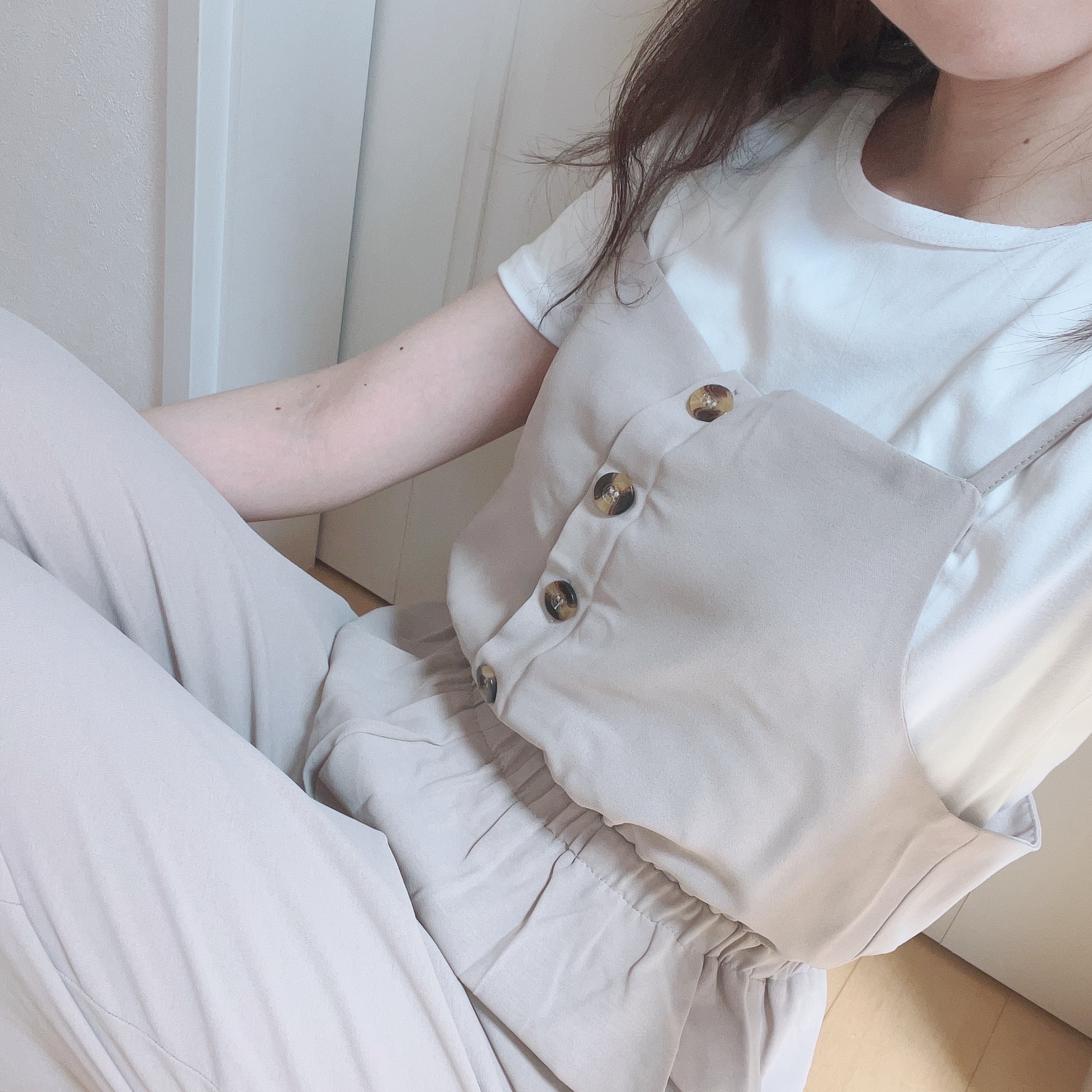 Ｔシャツ×キャミ前ボタンオールインワン 2点セット/GRL/その他を使ったクチコミ（3枚目）