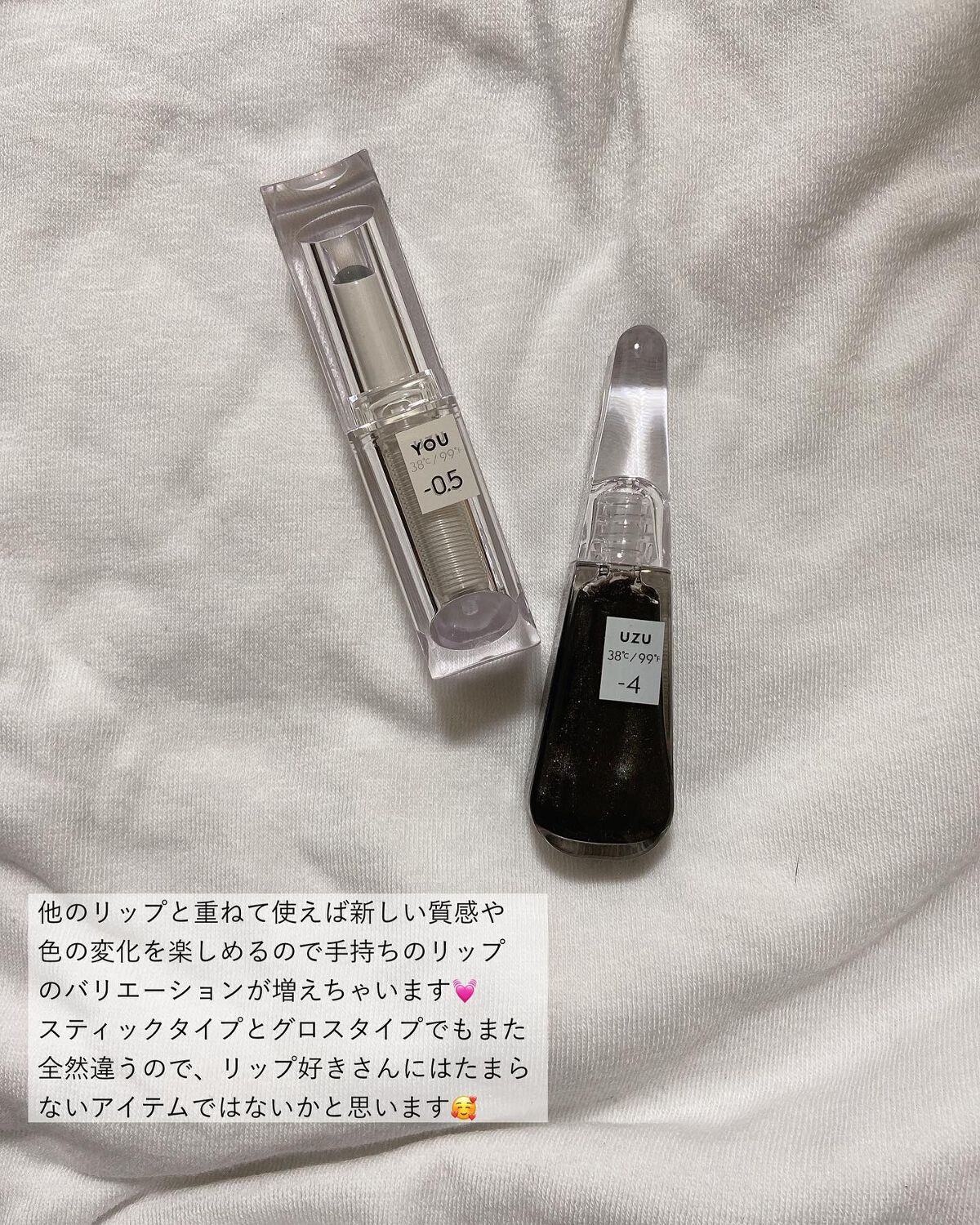 38/99°F LIP KIT BOOK BLACK edition/宝島社/リップグロスを使ったクチコミ（3枚目）