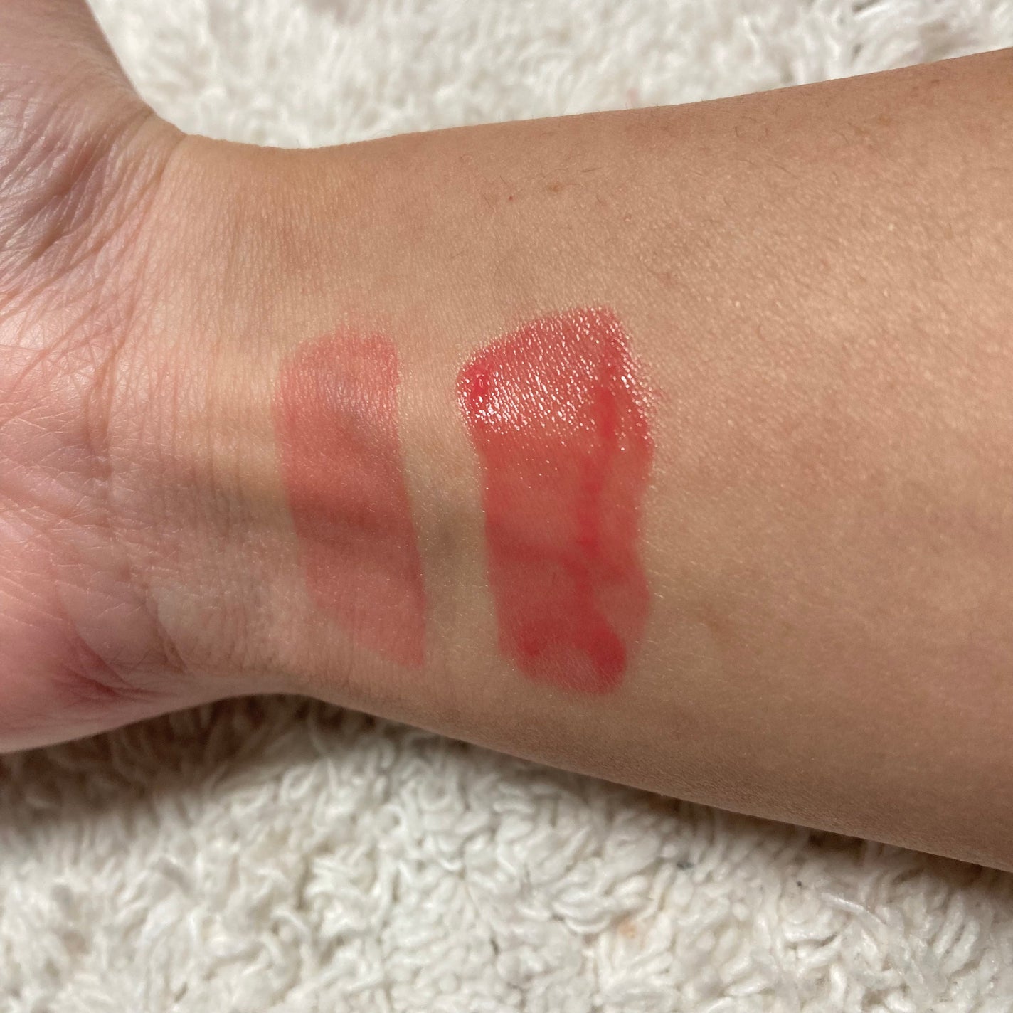 フィー ピンクオブセッションステイフィットティント/fwee/リップティントを使ったクチコミ(2枚目)