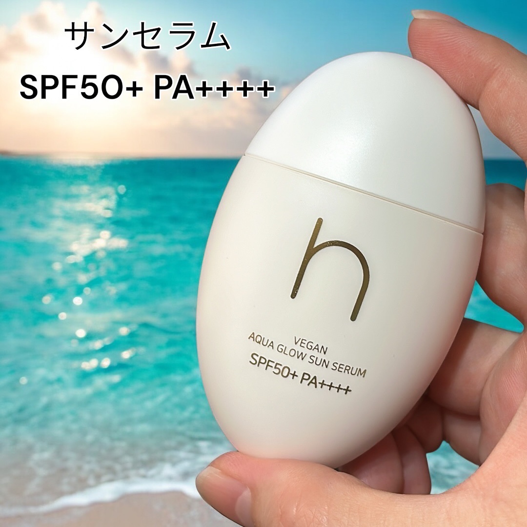 ヴィーガンアクアグロウサンセラム/HAMEL/日焼け止めローションを使ったクチコミ（2枚目）