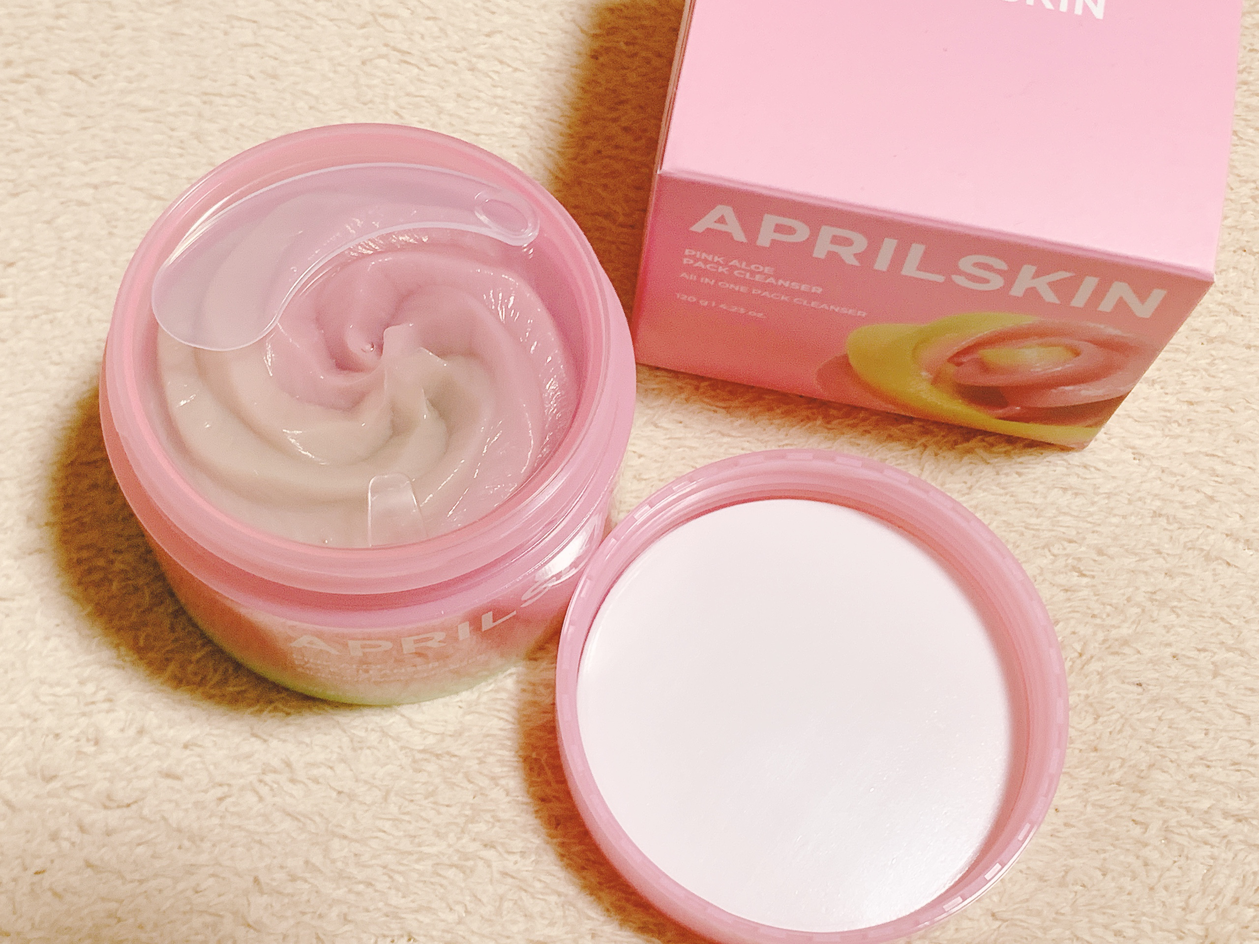 ピンクアロエメレンゲクレンザー/APRILSKIN/その他洗顔料を使ったクチコミ（2枚目）