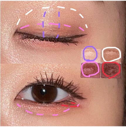 シルキースフレアイズ/キャンメイク/アイシャドウパレットを使ったクチコミ(4枚目)