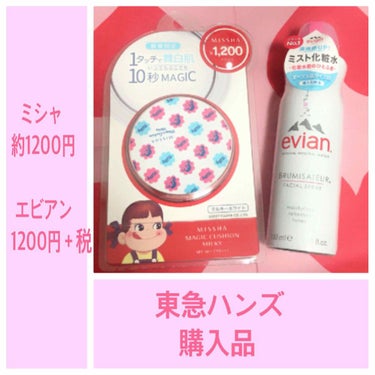 🌷東急ハンズでの購入品🌷

本当はオペラのリップ目当てで行ったのですがなくてせっかく来たから買おうかな🤔
と思い欲しかったものを買ってきました😆

🍓エビアン フェイシャルスプレー 150g

値段→1