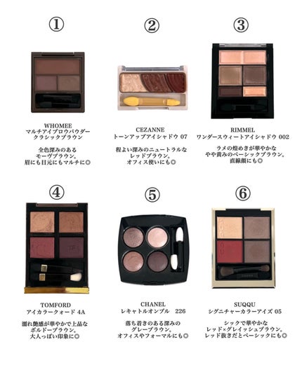 アイシャドウセット CHANEL, TOM FORD, NARS, RMK TOM FORD BEAUTY・CHANEL・CEZANNE・SUQQU・WHOMEE・リンメル