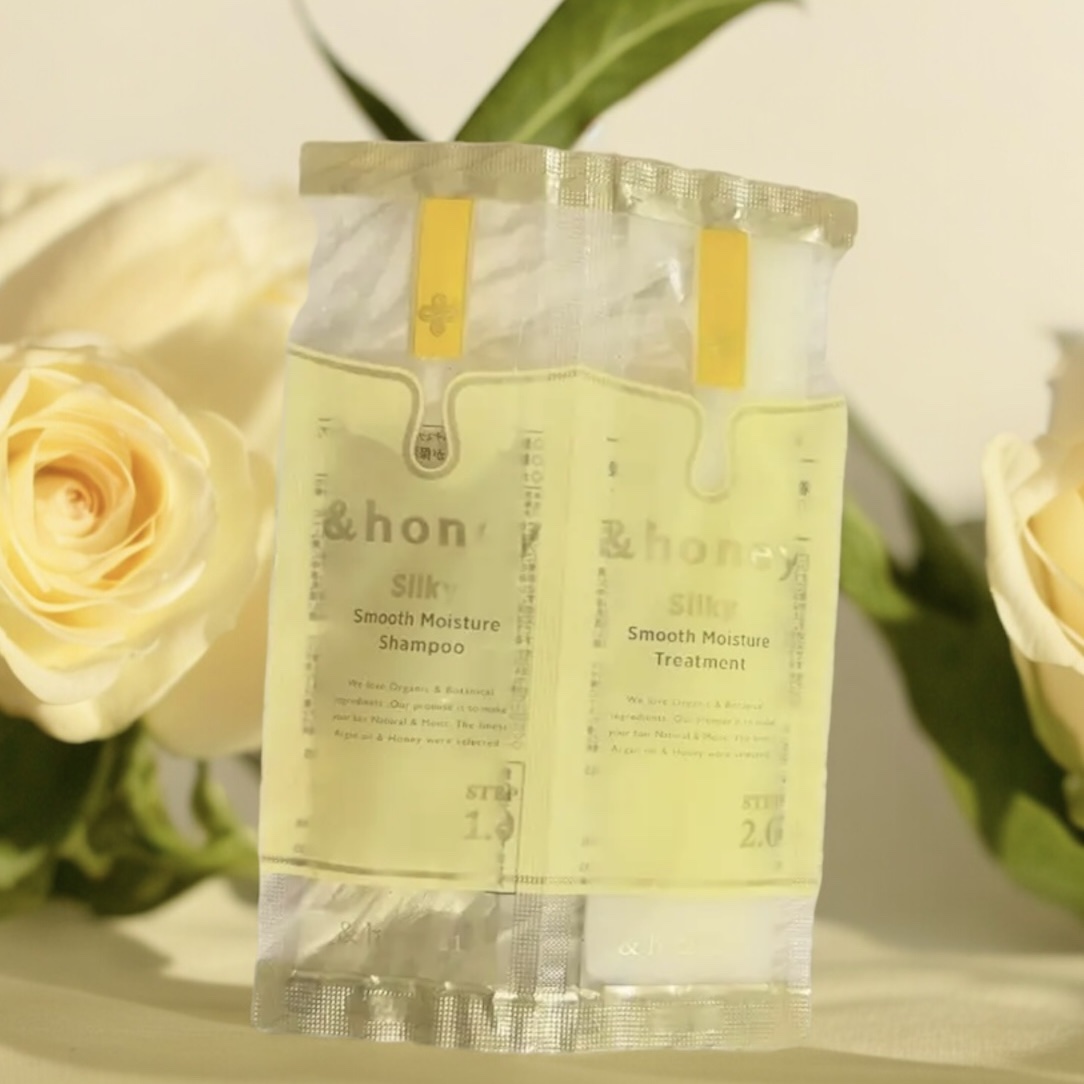 シルキー　スムースモイスチャー　シャンプー　1.0/ヘアトリートメント　2.0 お試し（シャンプー10ml＋トリートメント10g）/&honey/市販シャンプーを使ったクチコミ（2枚目）
