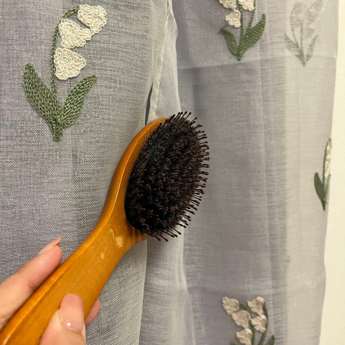 つやつや天然毛のミックスブラシ/マペペ/ヘアブラシを使ったクチコミ(1枚目)