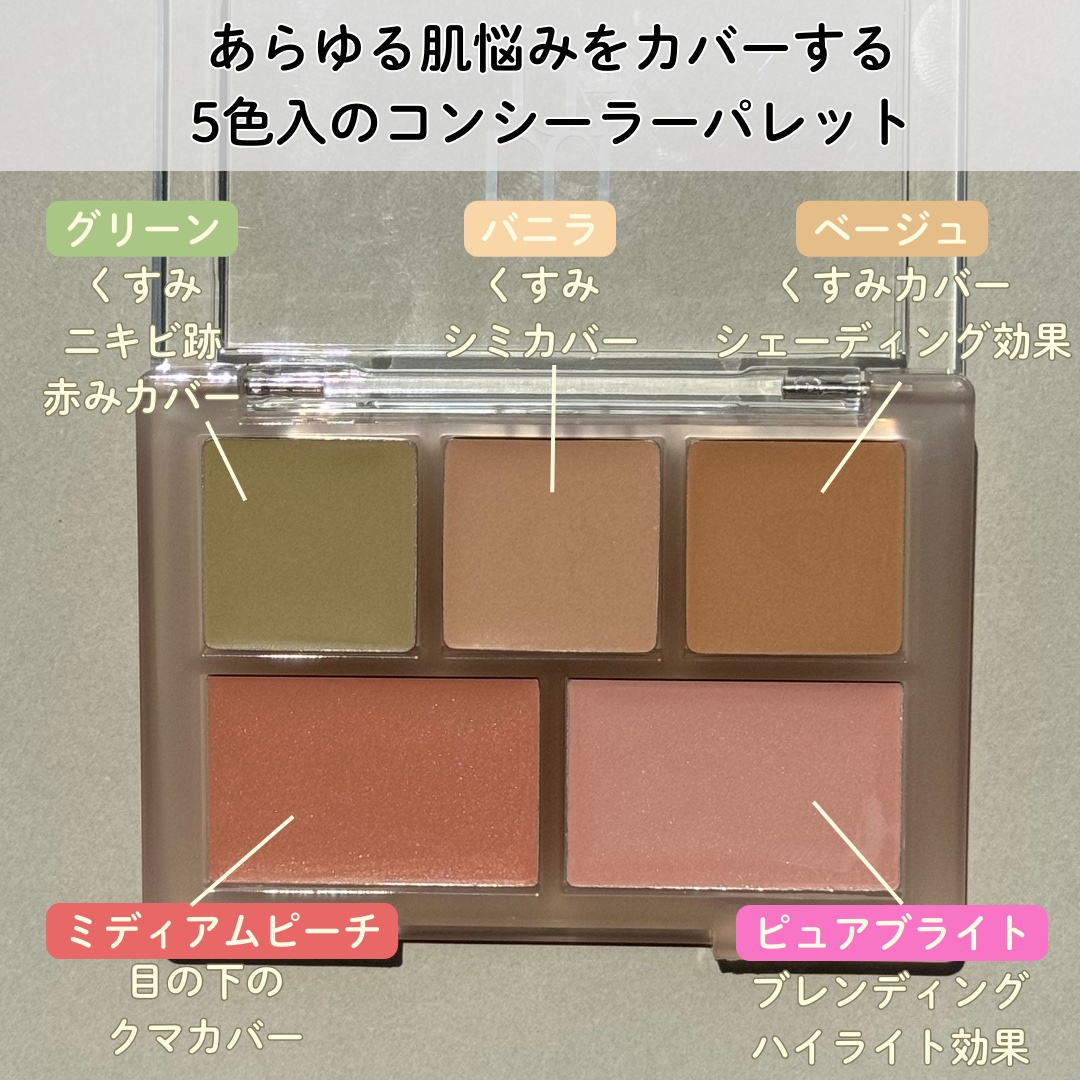 コンシールブレンダーパレット/LUNA/パレットコンシーラーを使ったクチコミ（3枚目）