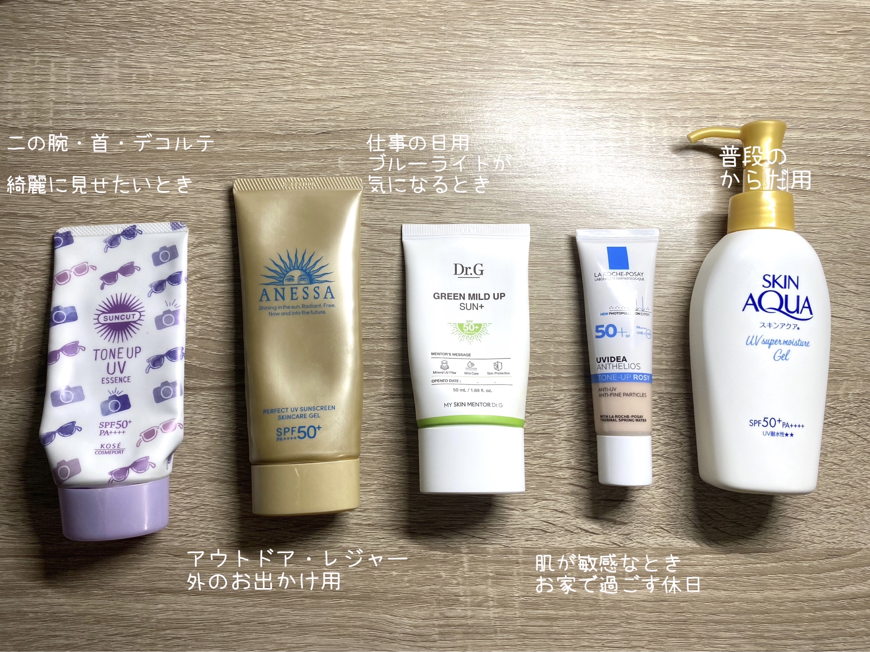 モイスチャージェル/スキンアクア/日焼け止めジェルを使ったクチコミ（3枚目）