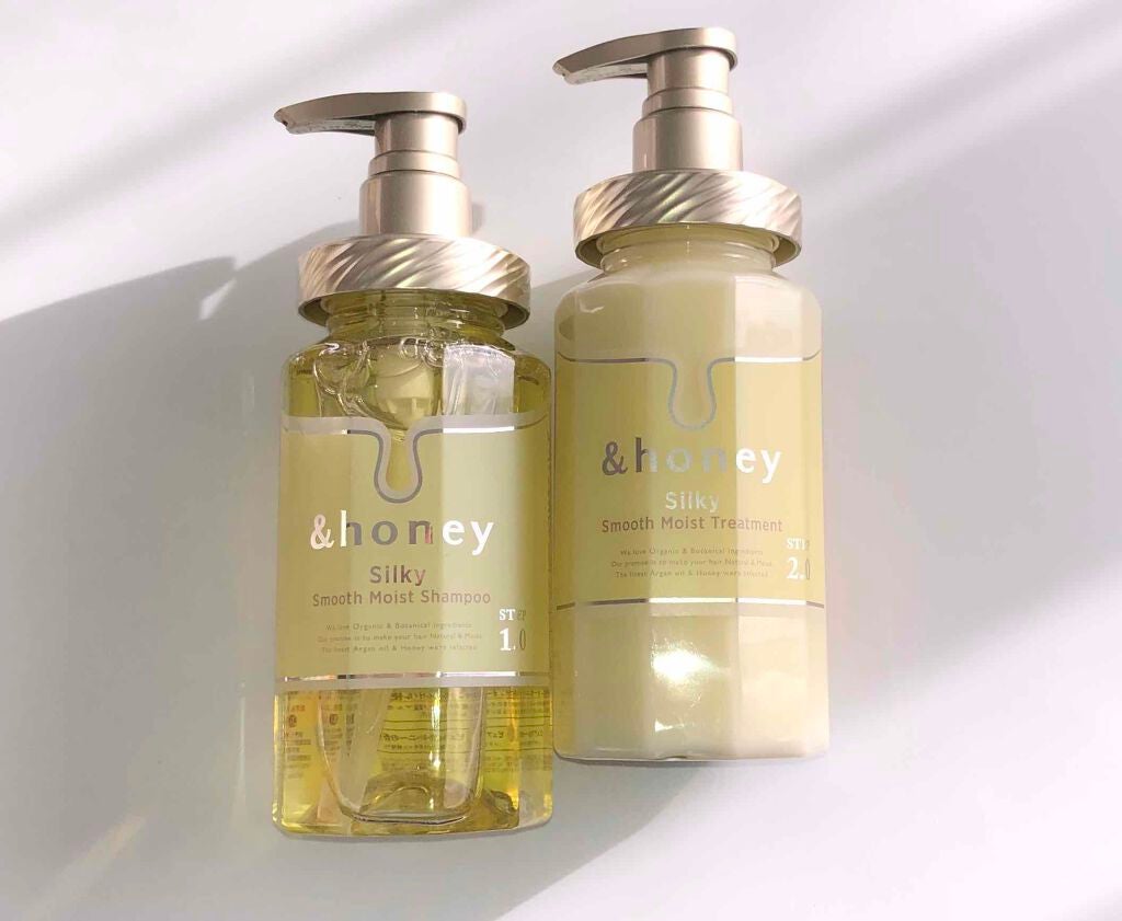 シルキー スムースモイスチャー シャンプー 1.0/ヘアトリートメント 2.0/&honey/市販シャンプーを使ったクチコミ(1枚目)