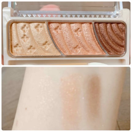 トーンアップアイシャドウ/CEZANNE/アイシャドウパレットを使ったクチコミ(3枚目)