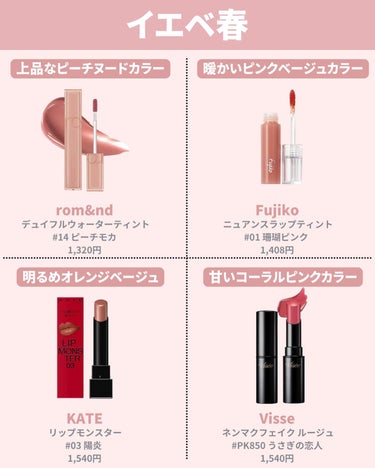 Fujiko ニュアンスラップティントのクチコミ「@beauskicom👈👈他の投稿はこちら

【困ったらこれを見て！PC別、プチプラ粘膜リップ.....」（2枚目）