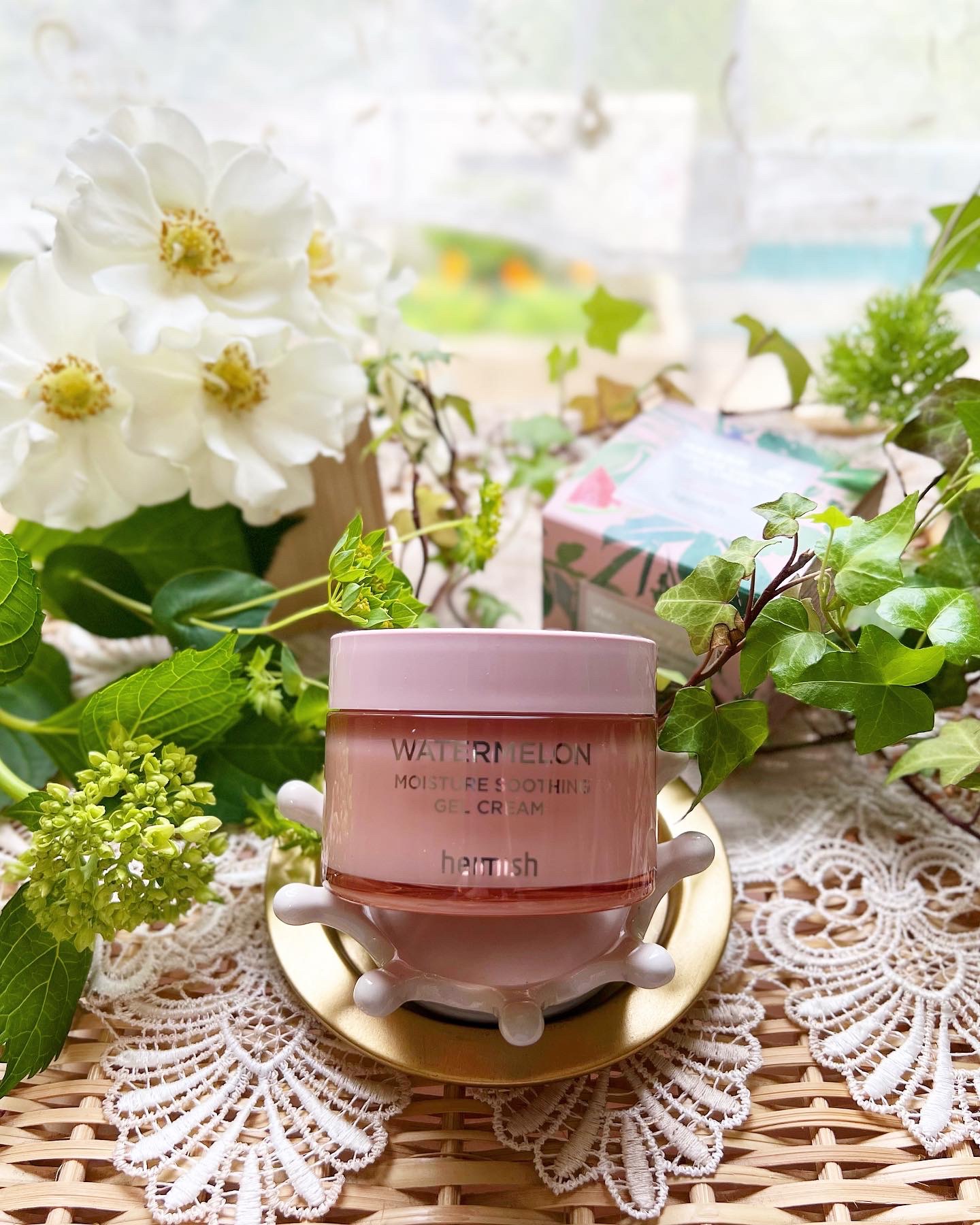 ウォーターメロン モイスチャーサージゲルクリーム/heimish/フェイスクリームを使ったクチコミ（2枚目）