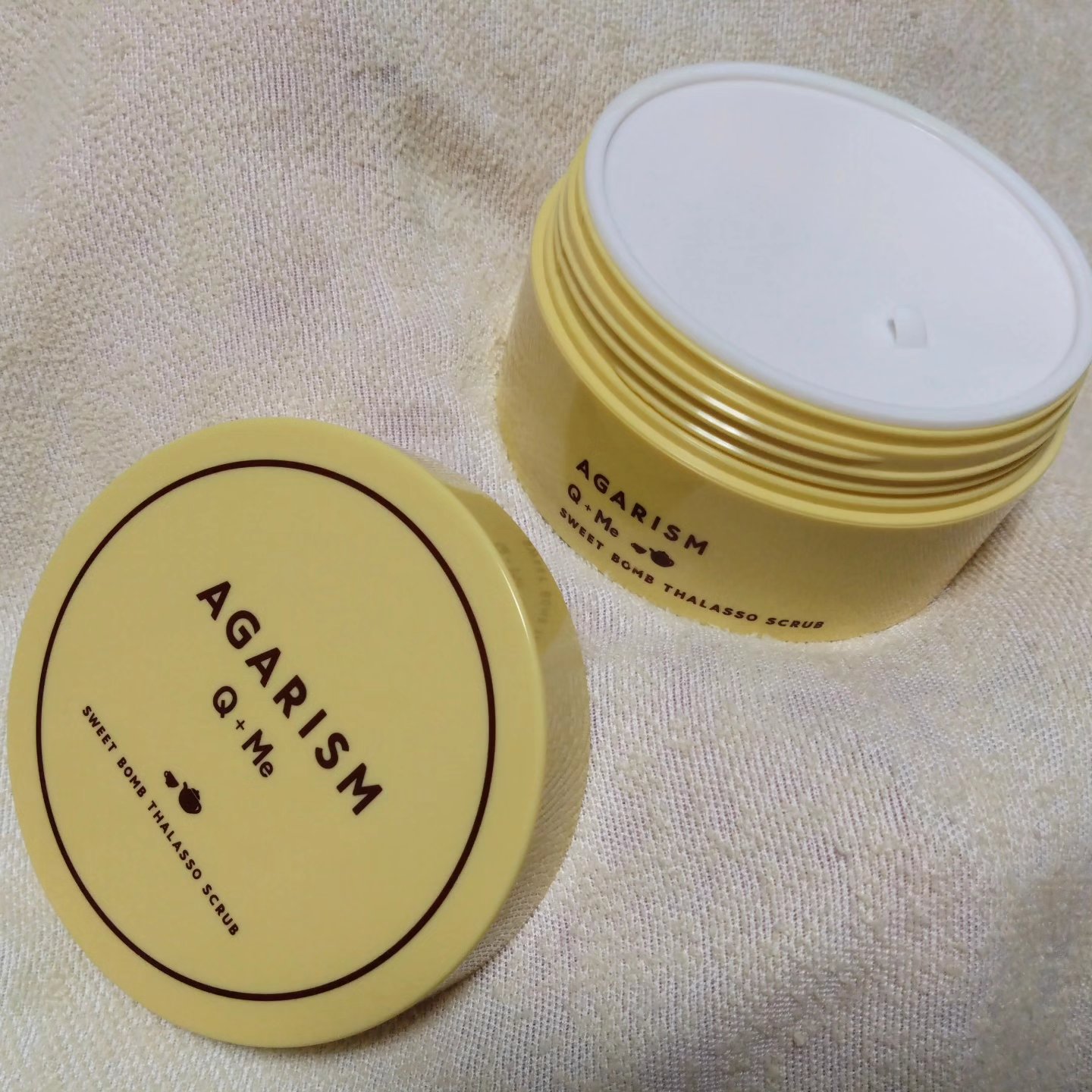 Q+Me スウィートボムタラソスクラブレモンティーの香り 180g/AGARISM/バストケア・ヒップケアを使ったクチコミ（3枚目）