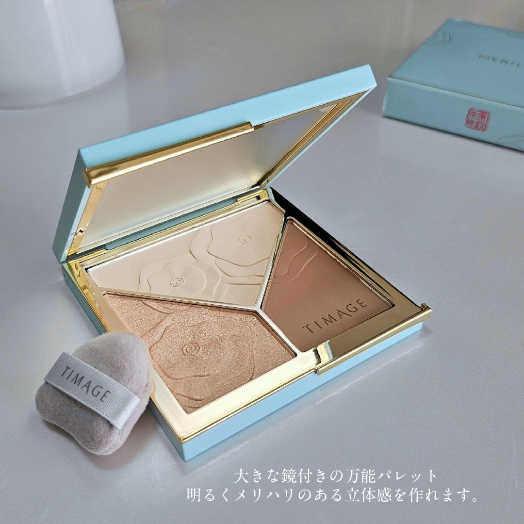 ハイライトシェーディングパレット/TIMAGE/パウダーハイライトを使ったクチコミ(2枚目)