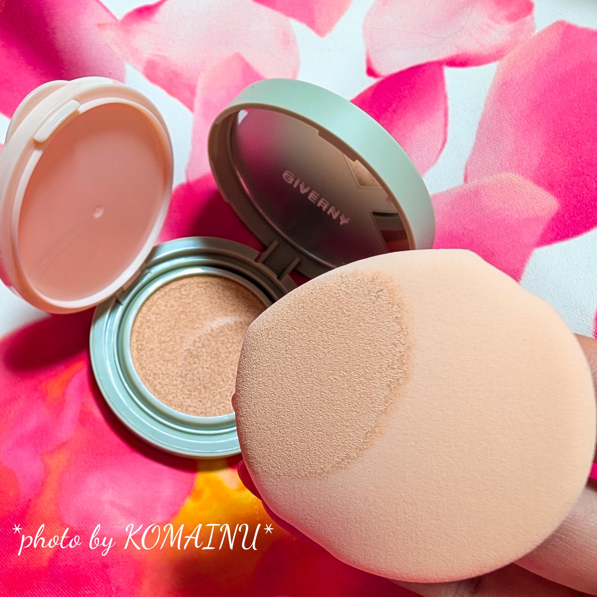 ジヴェルニー 密着カバークッション/GIVERNY/クッションファンデーションを使ったクチコミ（3枚目）