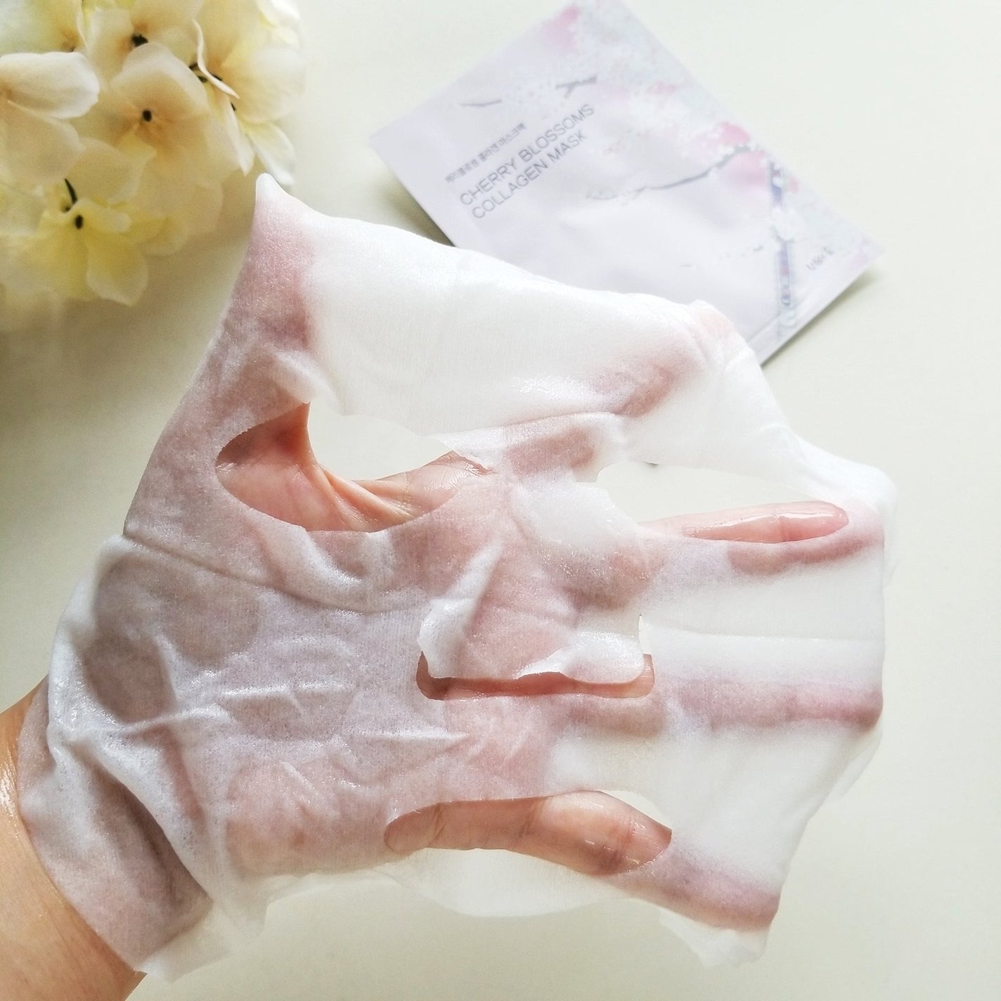 チェリーブロッサム コラーゲンマスク/REACNF/シートマスク・パックを使ったクチコミ(3枚目)