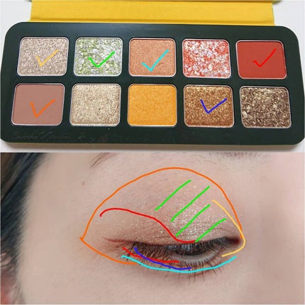 マッチャ ジェノワーズ アイ パレット /shu uemura/アイシャドウパレットを使ったクチコミ(9枚目)