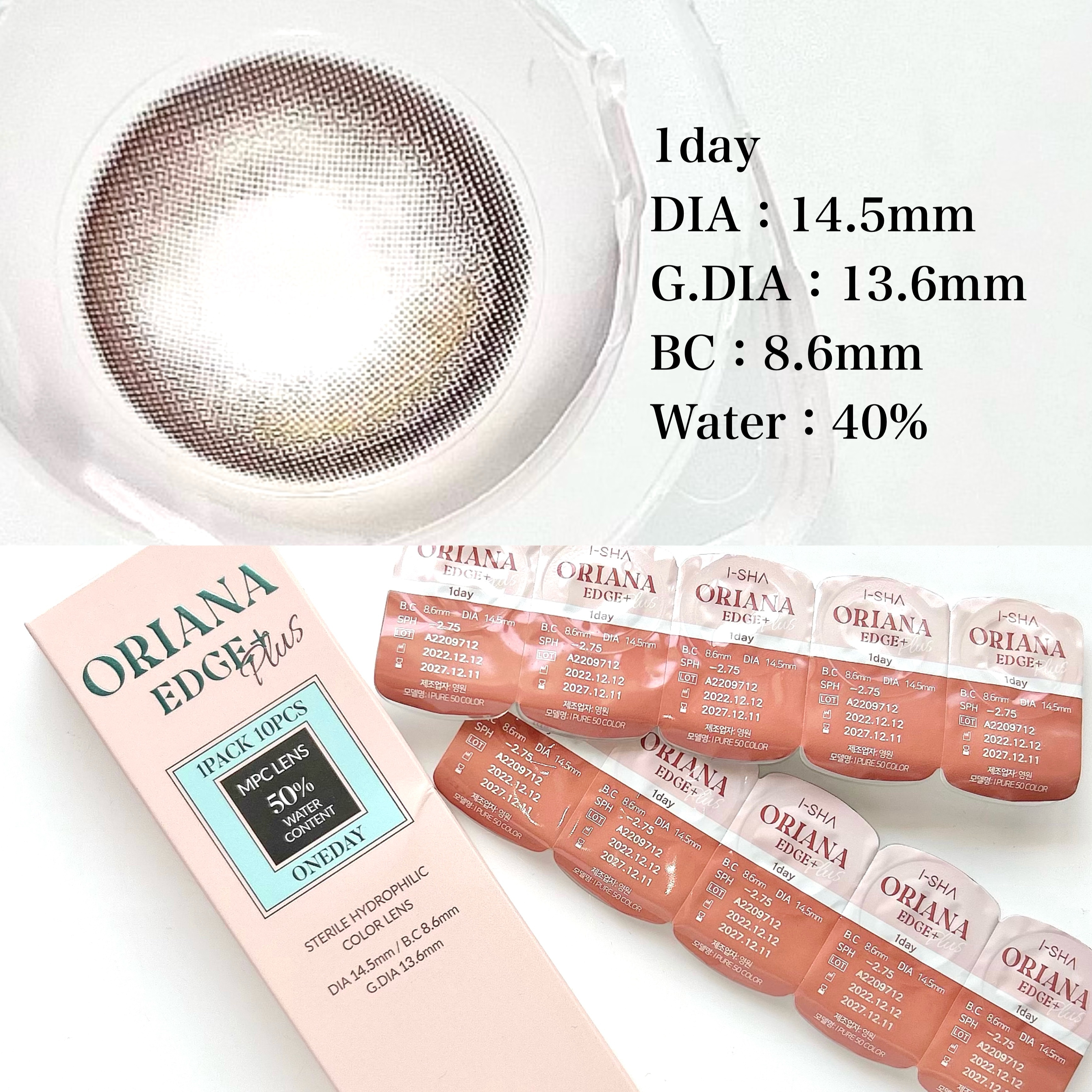 ORIANA EDGE+1DAY/蜜のレンズ/ワンデー（１DAY）カラコンを使ったクチコミ（3枚目）