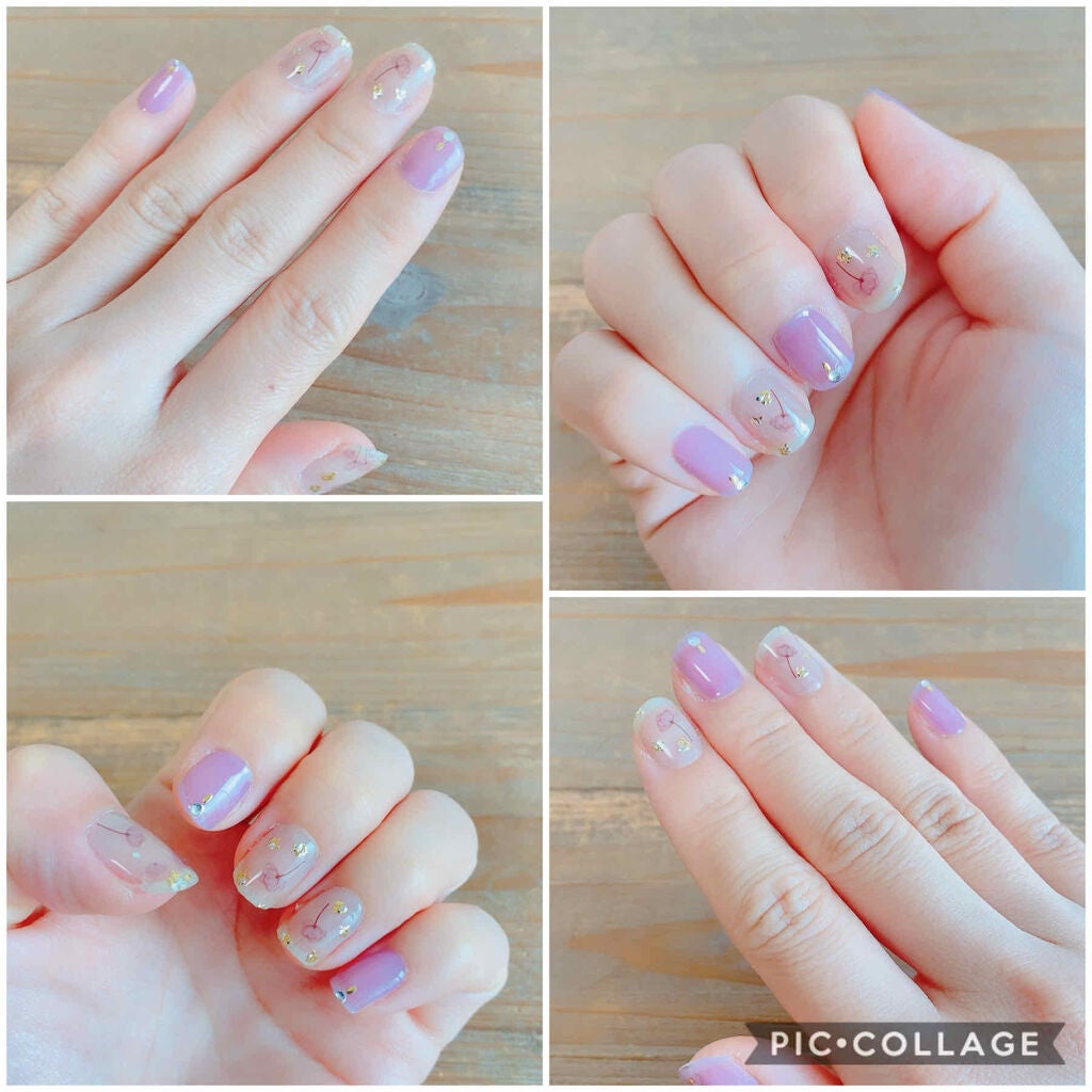 ネイルシール/Qoo10/ネイルシールを使ったクチコミ(2枚目)