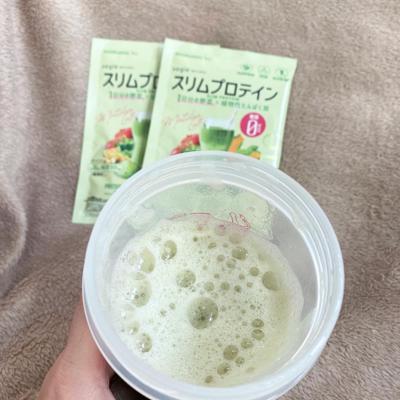 スリムプロテイン/vegie natural/ソイプロテインを使ったクチコミ（2枚目）