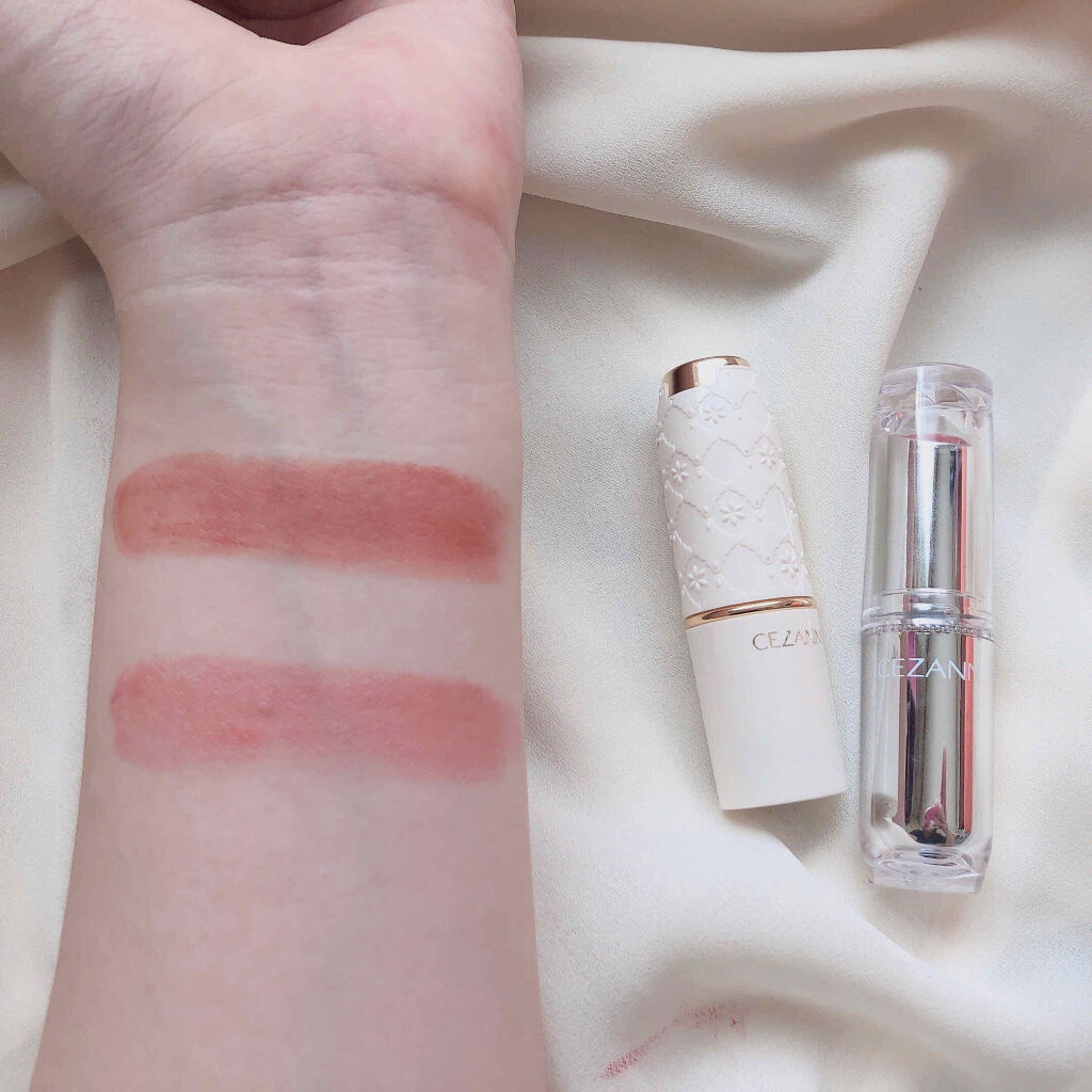 ラスティンググロスリップ/CEZANNE/口紅を使ったクチコミ（3枚目）