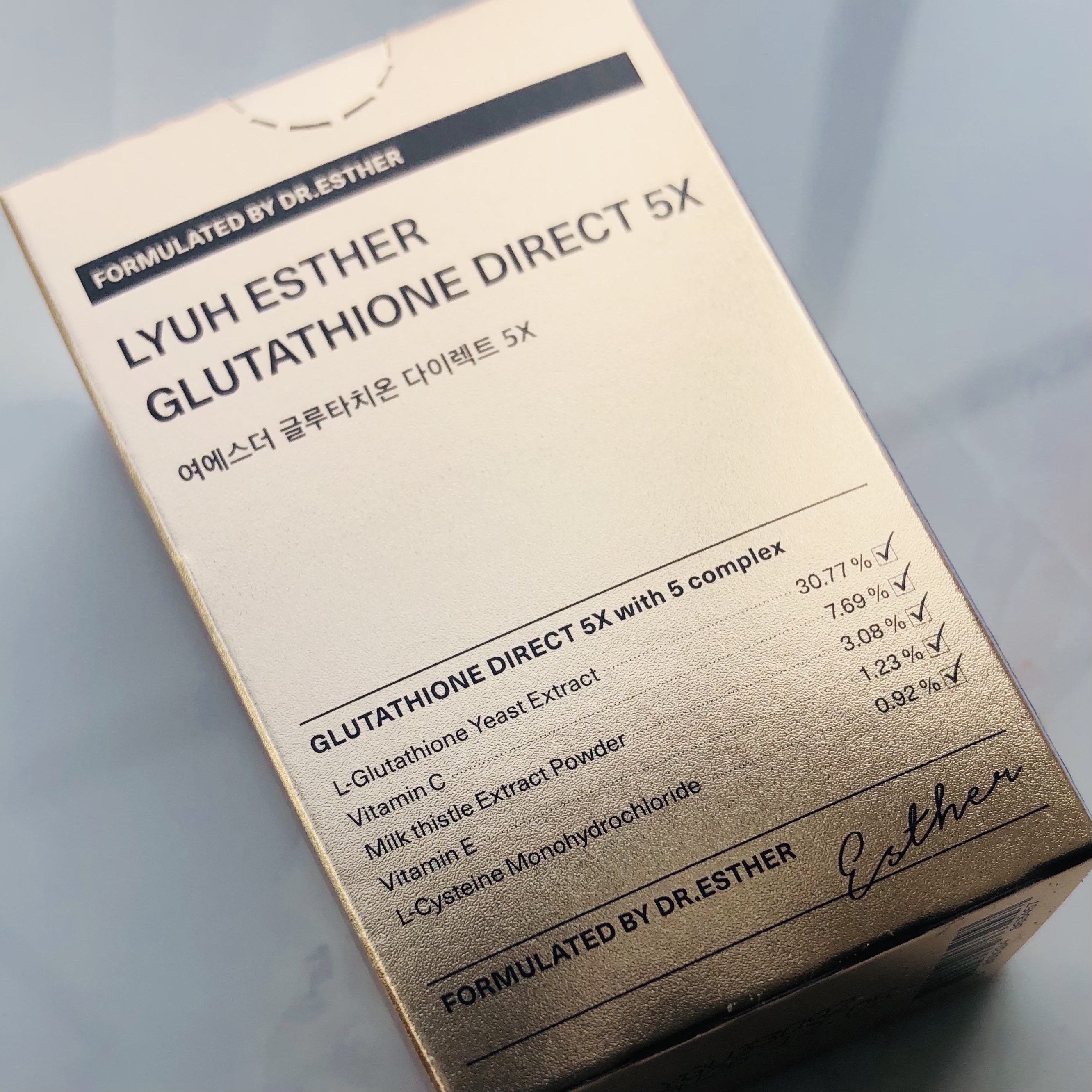 ヨエスターグルタチオンダイレクト５X/ESTHER FORMULA/美容サプリメントを使ったクチコミ（1枚目）