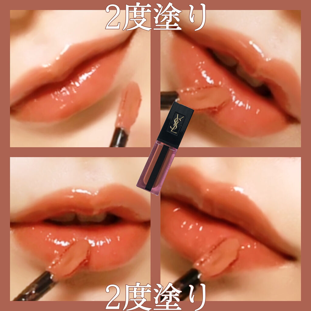 ルージュ ピュールクチュール ヴェルニ ウォーターステイン/YVES SAINT LAURENT BEAUTE/口紅を使ったクチコミ（3枚目）