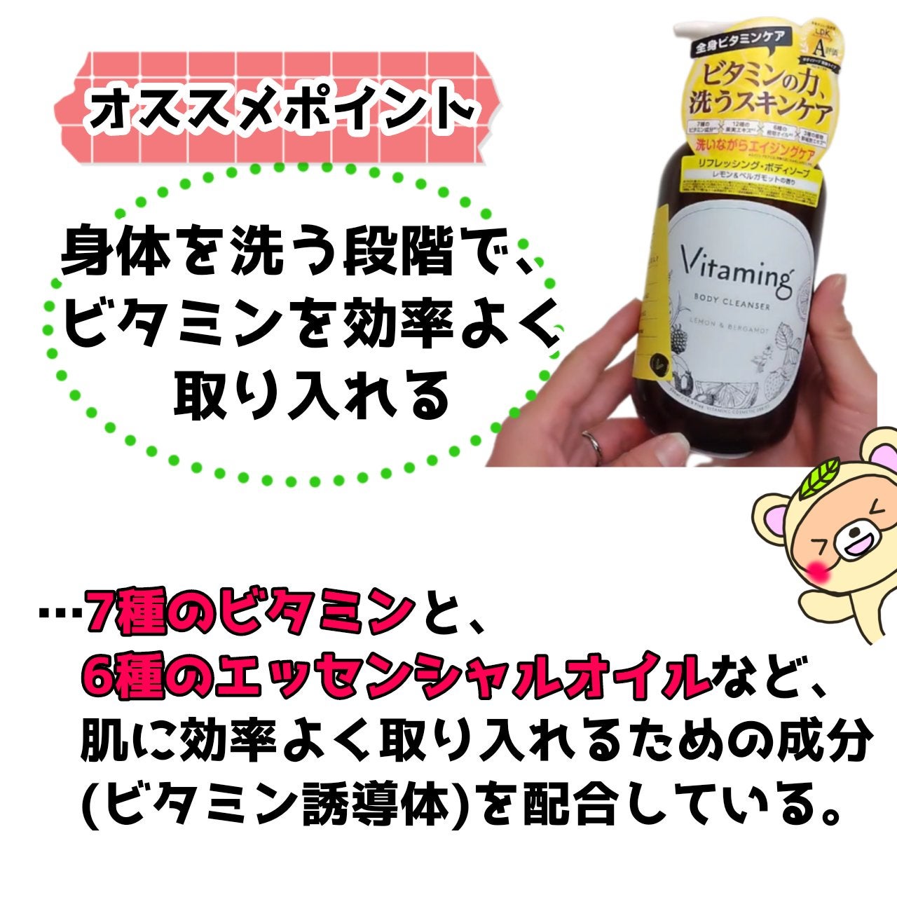 リフレッシングボディソープ(レモン&ベルガモットの香り)/Vitaming/ボディソープを使ったクチコミ(2枚目)