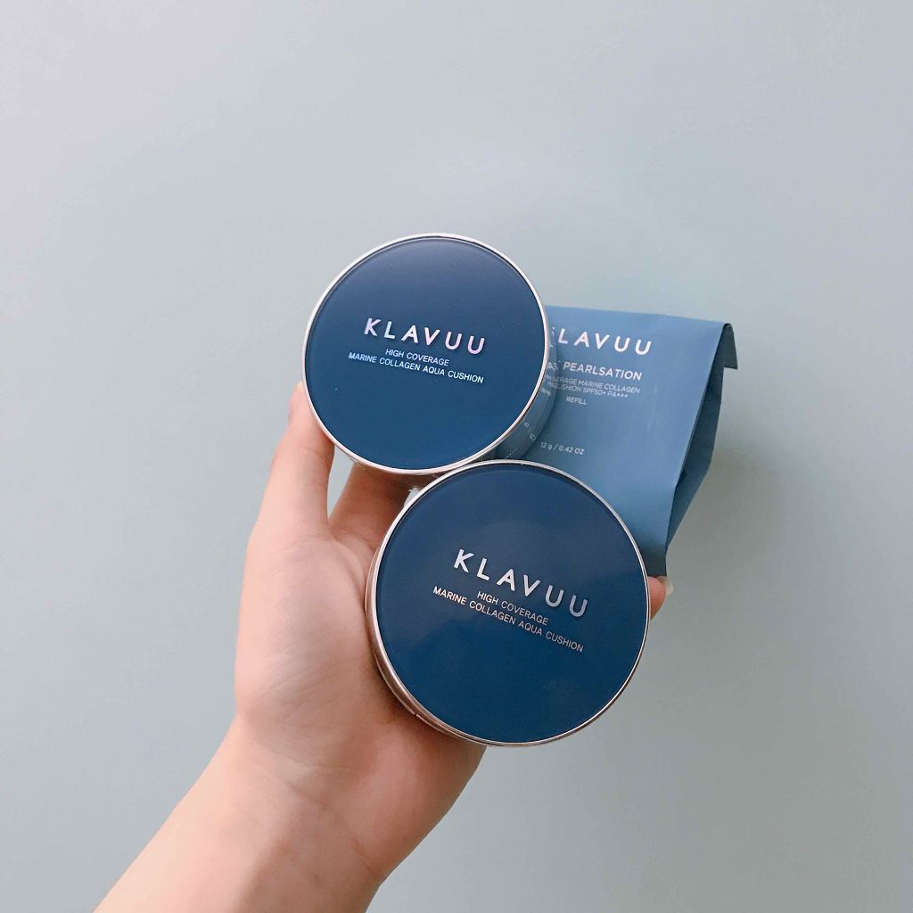 ブルーパールマリンコラーゲンアクアクッション/KLAVUU/クッションファンデーションを使ったクチコミ(1枚目)